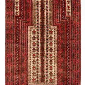 Tapete Baluch - 146 x 94 cm - vermelho