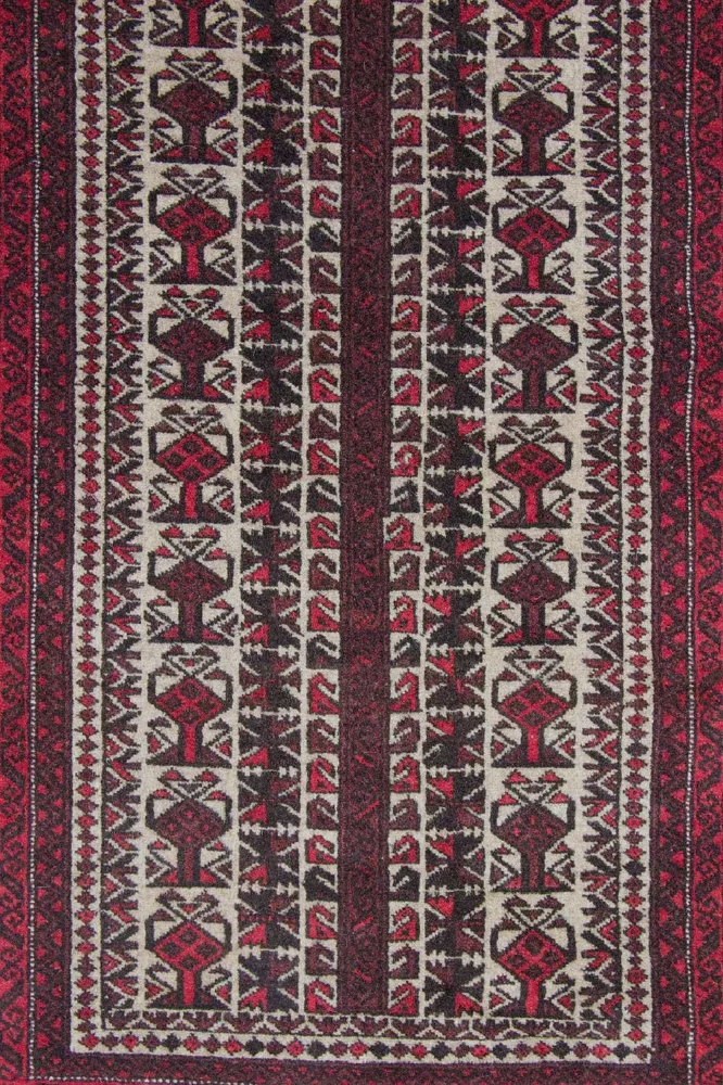 Tapete Baluch - 146 x 94 cm - vermelho