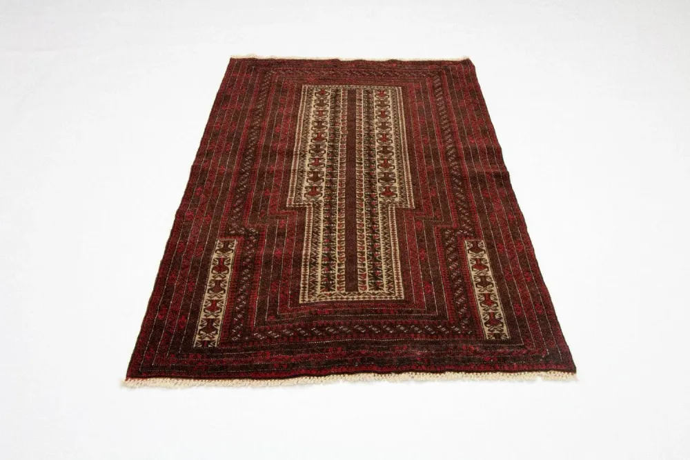 Tapete Baluch - 146 x 94 cm - vermelho