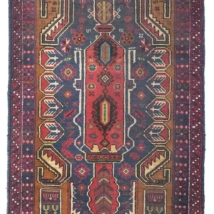 Tapete Baluch - 147 x 85 cm - azul