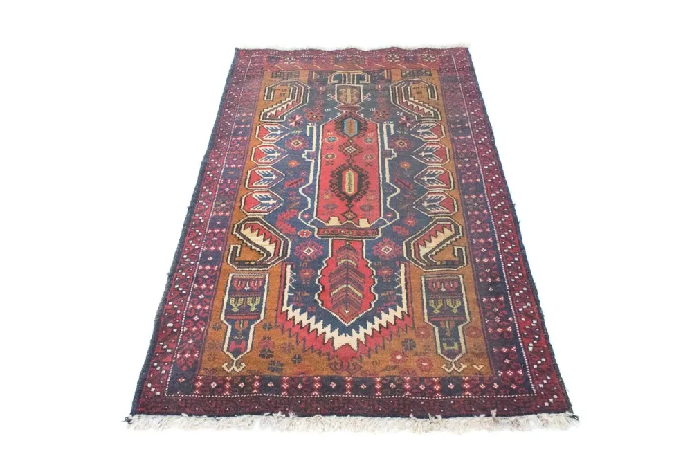 Tapete Baluch - 147 x 85 cm - azul