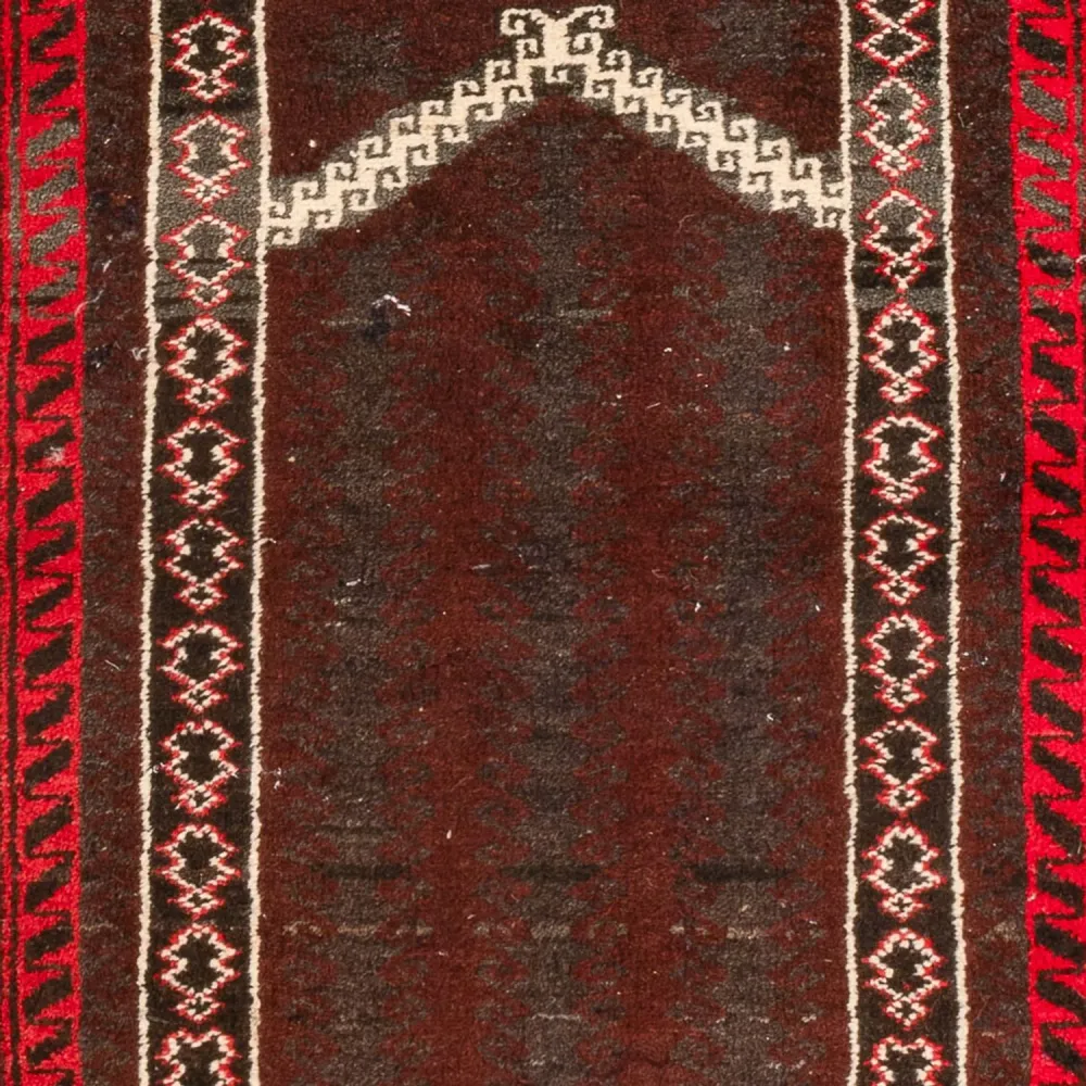 Tapete Baluch - 147 x 97 cm - vermelho escuro