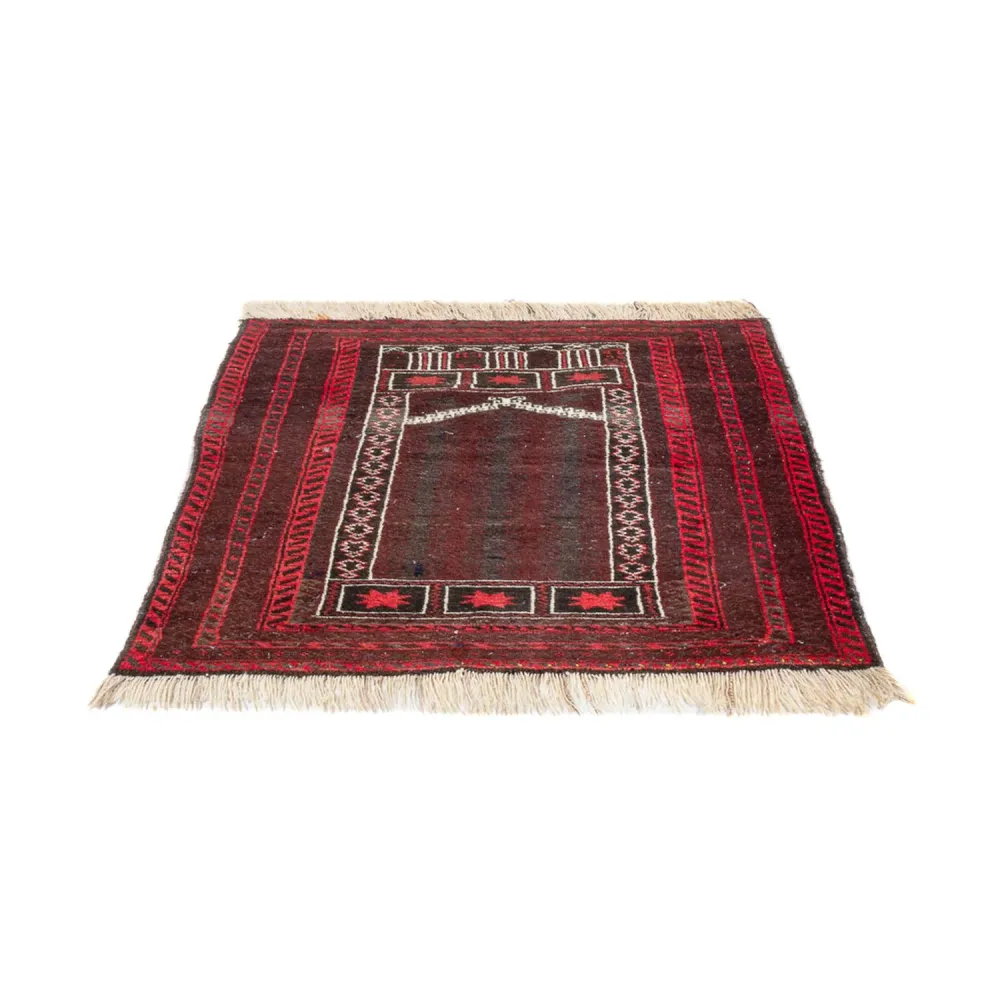 Tapete Baluch - 147 x 97 cm - vermelho escuro
