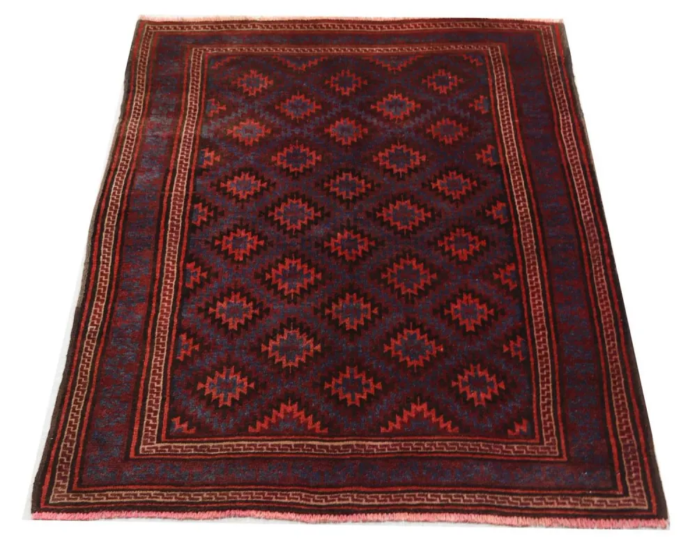 Tapete Baluch - 180 x 121 cm - vermelho escuro
