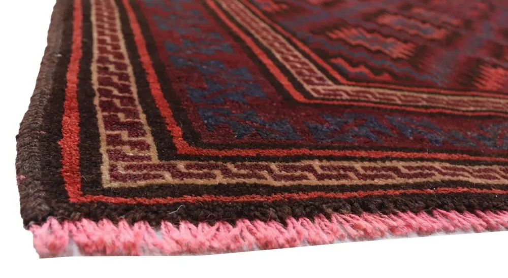 Tapete Baluch - 180 x 121 cm - vermelho escuro