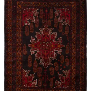 Tapete Baluch - 181 x 126 cm - vermelho escuro