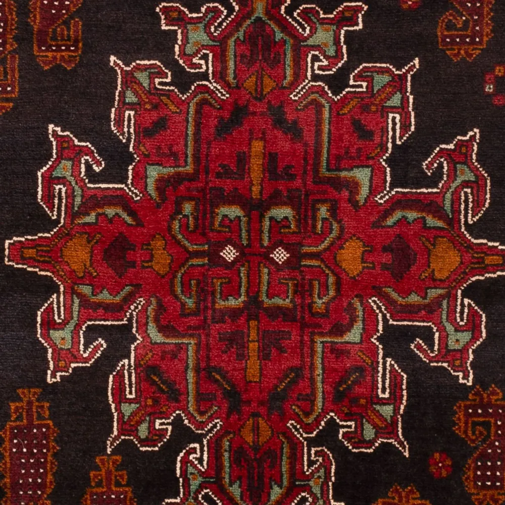 Tapete Baluch - 181 x 126 cm - vermelho escuro