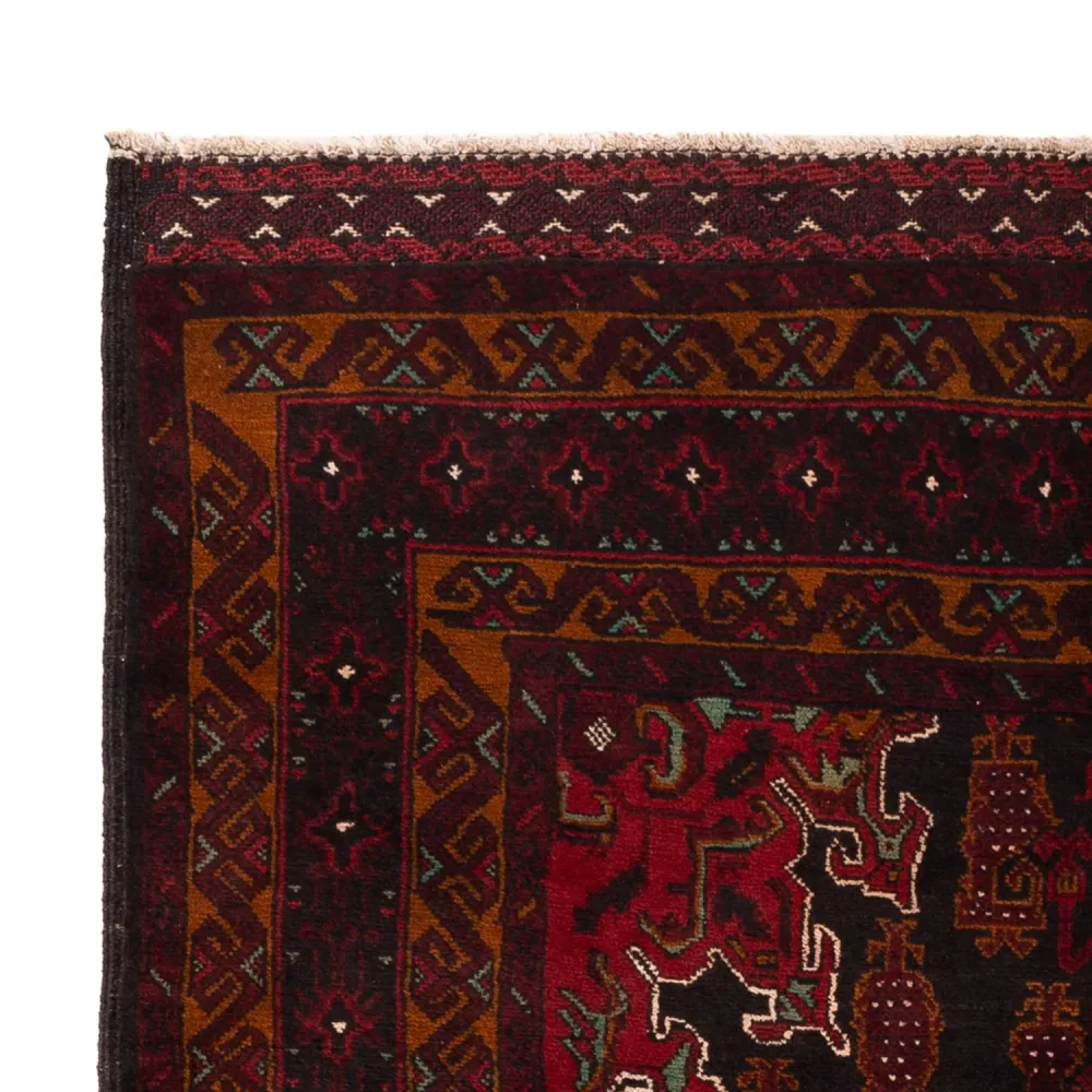 Tapete Baluch - 181 x 126 cm - vermelho escuro