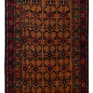 Tapete Baluch - 184 x 105 cm - ferrugem