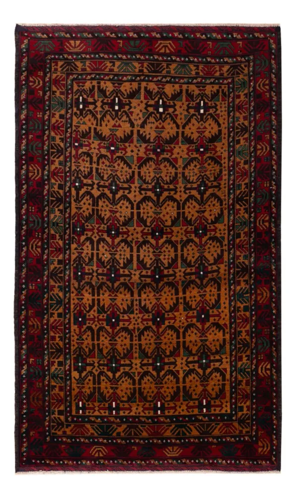 Tapete Baluch - 184 x 105 cm - ferrugem