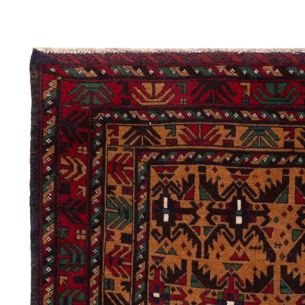 Tapete Baluch - 184 x 105 cm - ferrugem