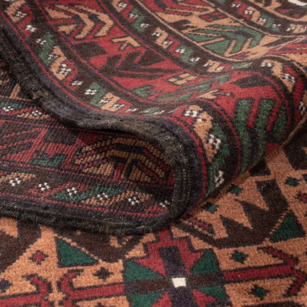 Tapete Baluch - 184 x 105 cm - ferrugem