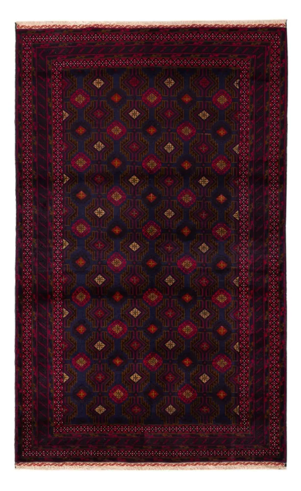 Tapete Baluch - 194 x 122 cm - vermelho escuro
