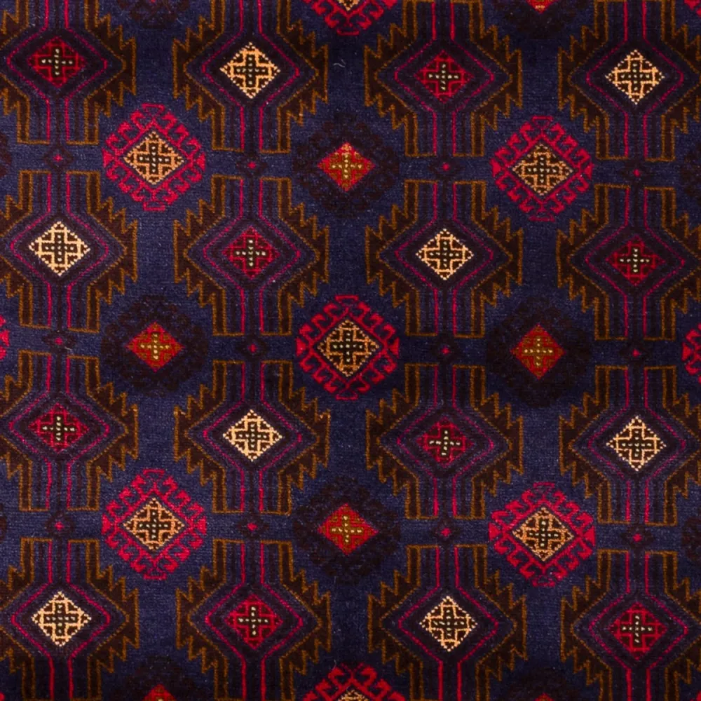 Tapete Baluch - 194 x 122 cm - vermelho escuro