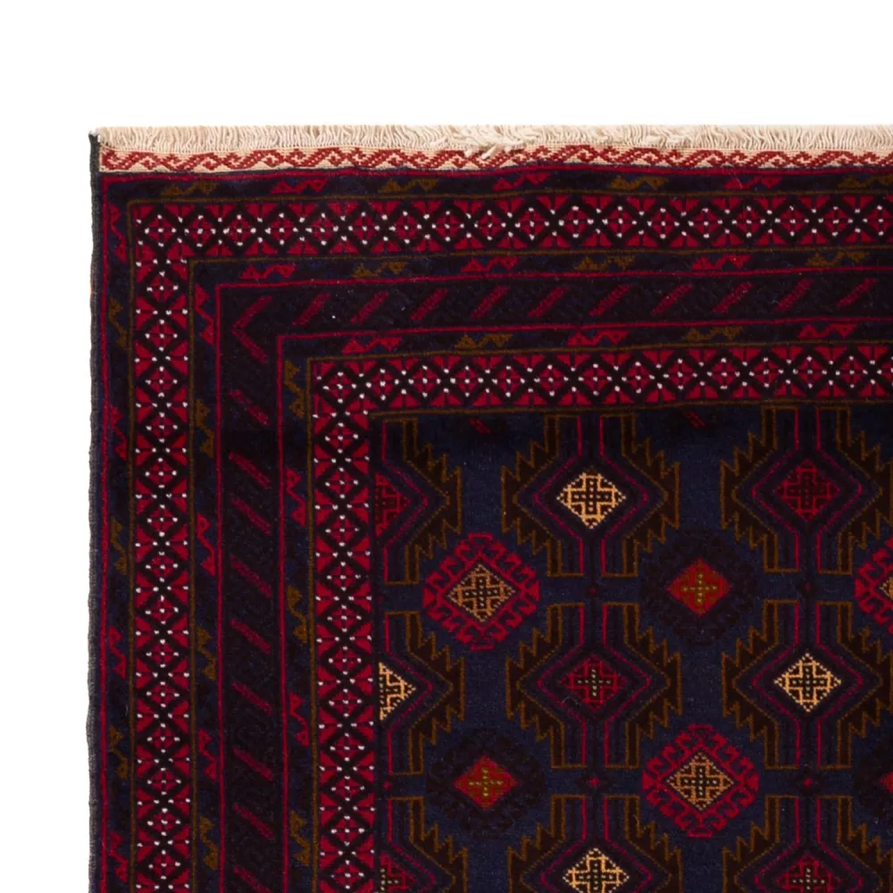 Tapete Baluch - 194 x 122 cm - vermelho escuro
