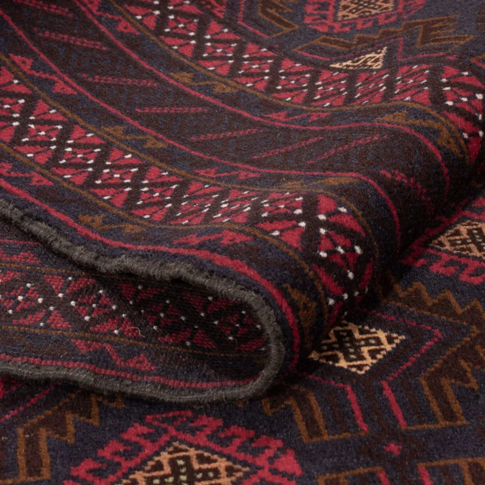 Tapete Baluch - 194 x 122 cm - vermelho escuro