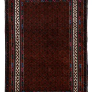 Tapete Baluch - 194 x 123 cm - vermelho escuro