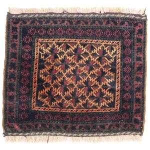 Tapete Baluch praç - 70 x 60 cm - multicolorido