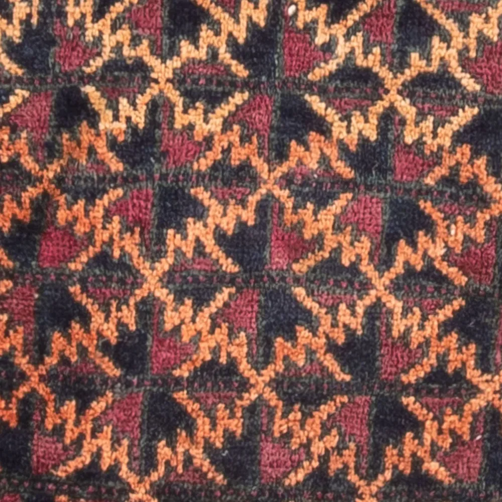Tapete Baluch praç - 70 x 60 cm - multicolorido
