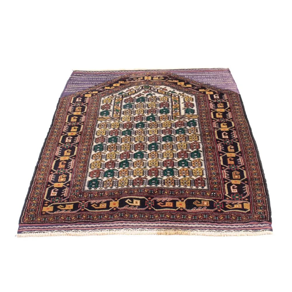 Tapete Baluch - Rug de Oração - 126 x 82 cm - multicolorido