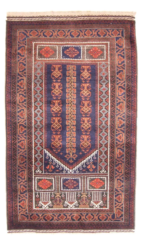 Tapete Baluch - Rug de Oração - 147 x 92 cm - azul