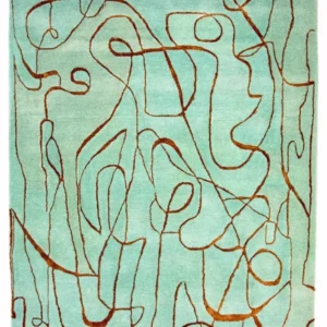 Tapete de desenhador - 246 x 154 cm - turquesa