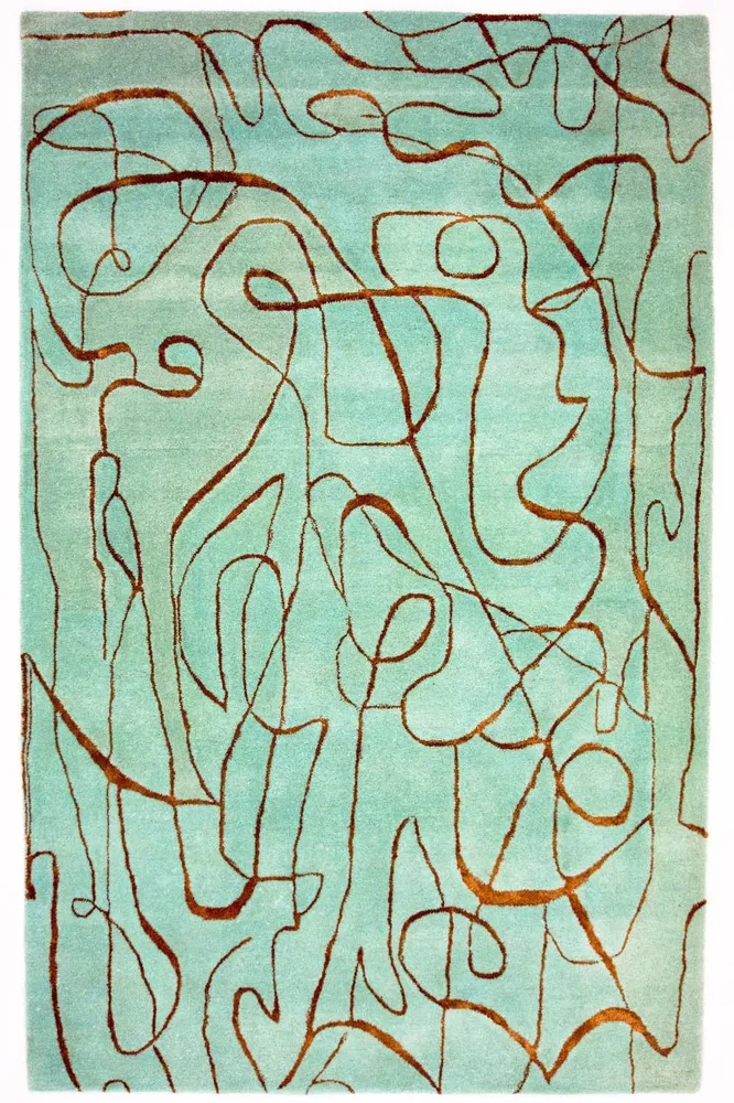 Tapete de desenhador - 246 x 154 cm - turquesa