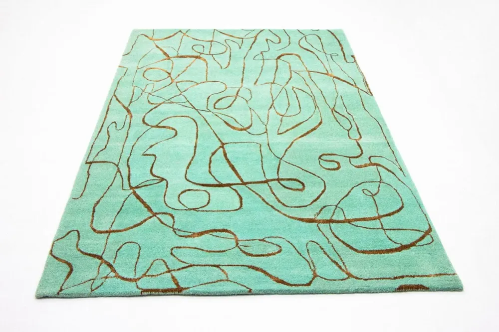 Tapete de desenhador - 246 x 154 cm - turquesa