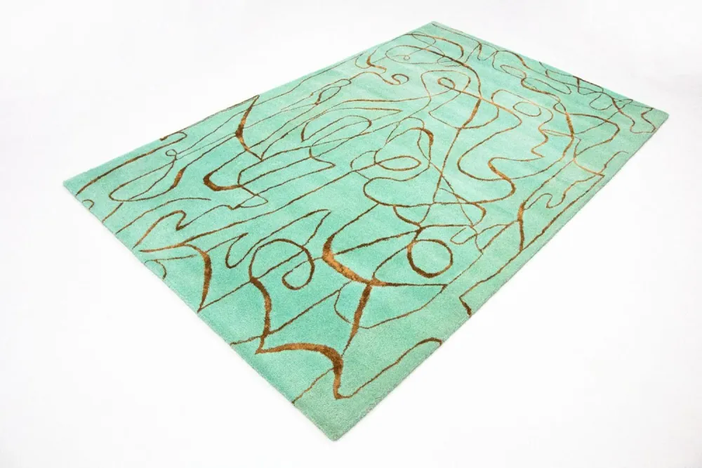 Tapete de desenhador - 246 x 154 cm - turquesa