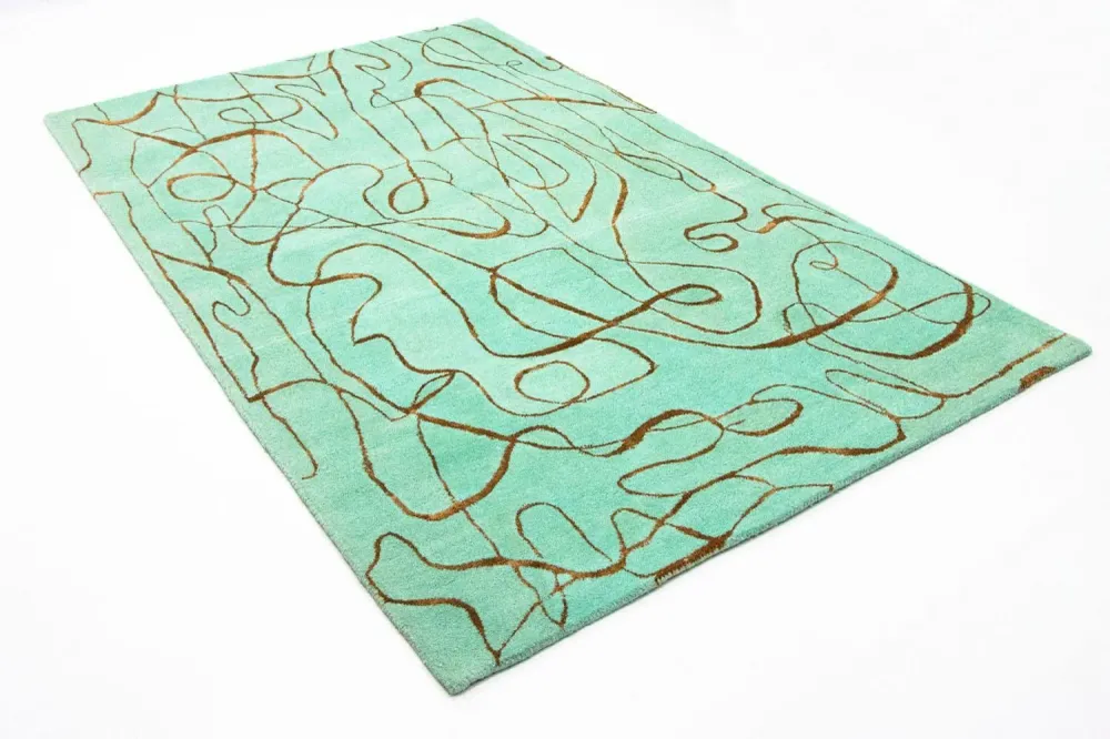 Tapete de desenhador - 246 x 154 cm - turquesa
