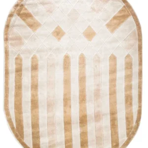 Tapete de desenhador oval - 270 x 180 cm - castanho