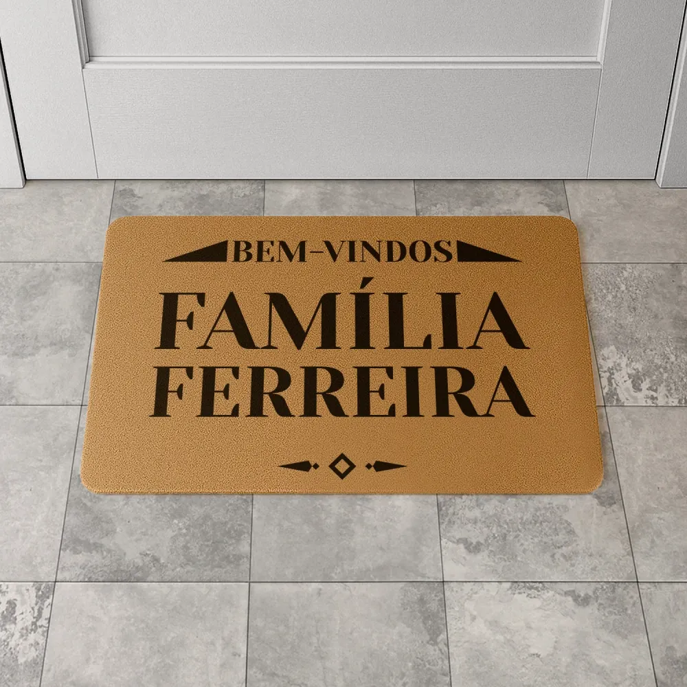 Tapete de entrada "Bem-vindos"