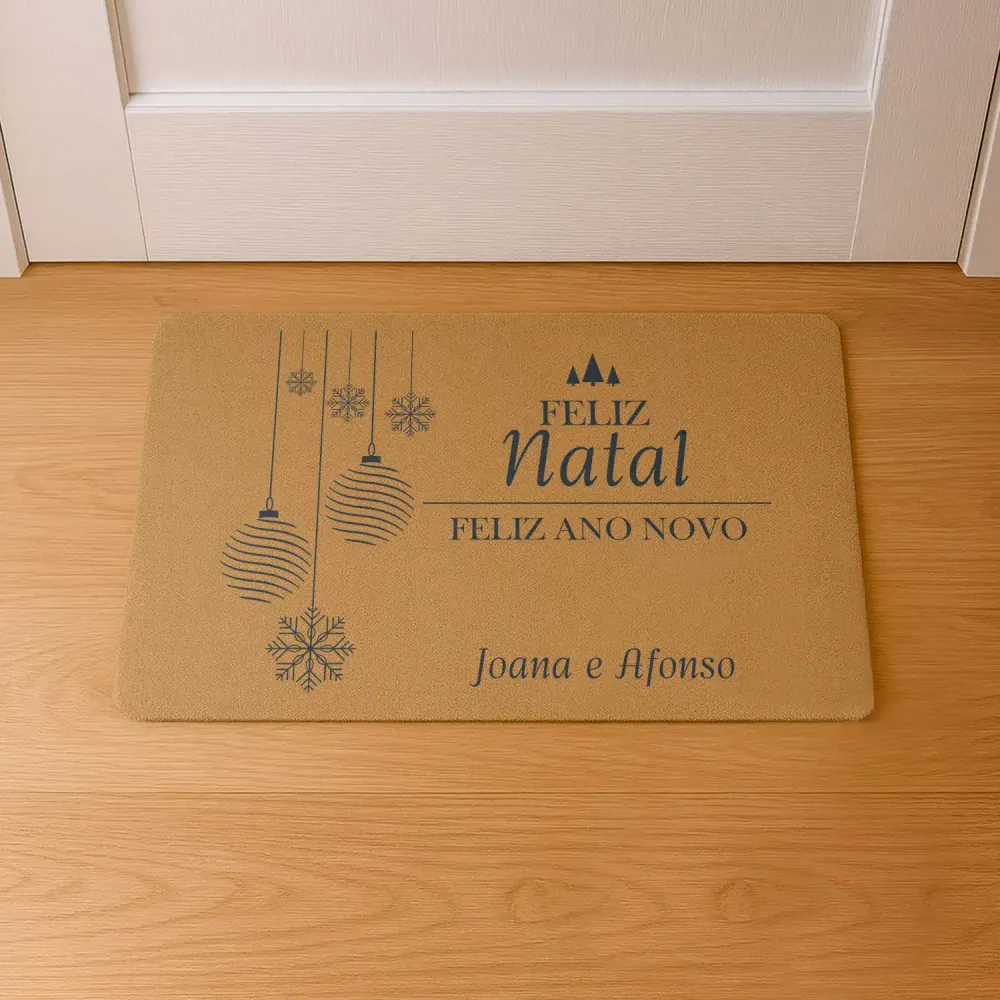Tapete de entrada "Feliz Natal - Feliz Ano Novo"