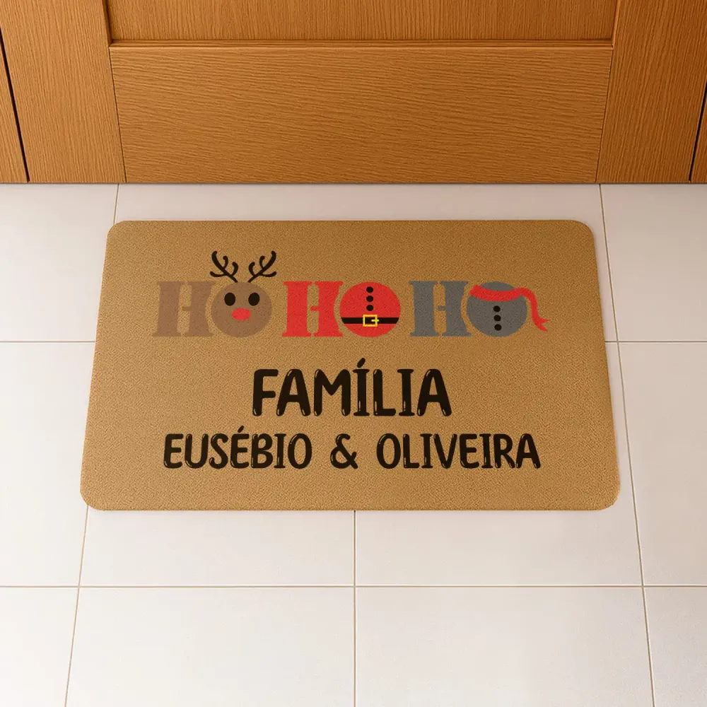 Tapete de entrada "Ho-Ho-Ho"