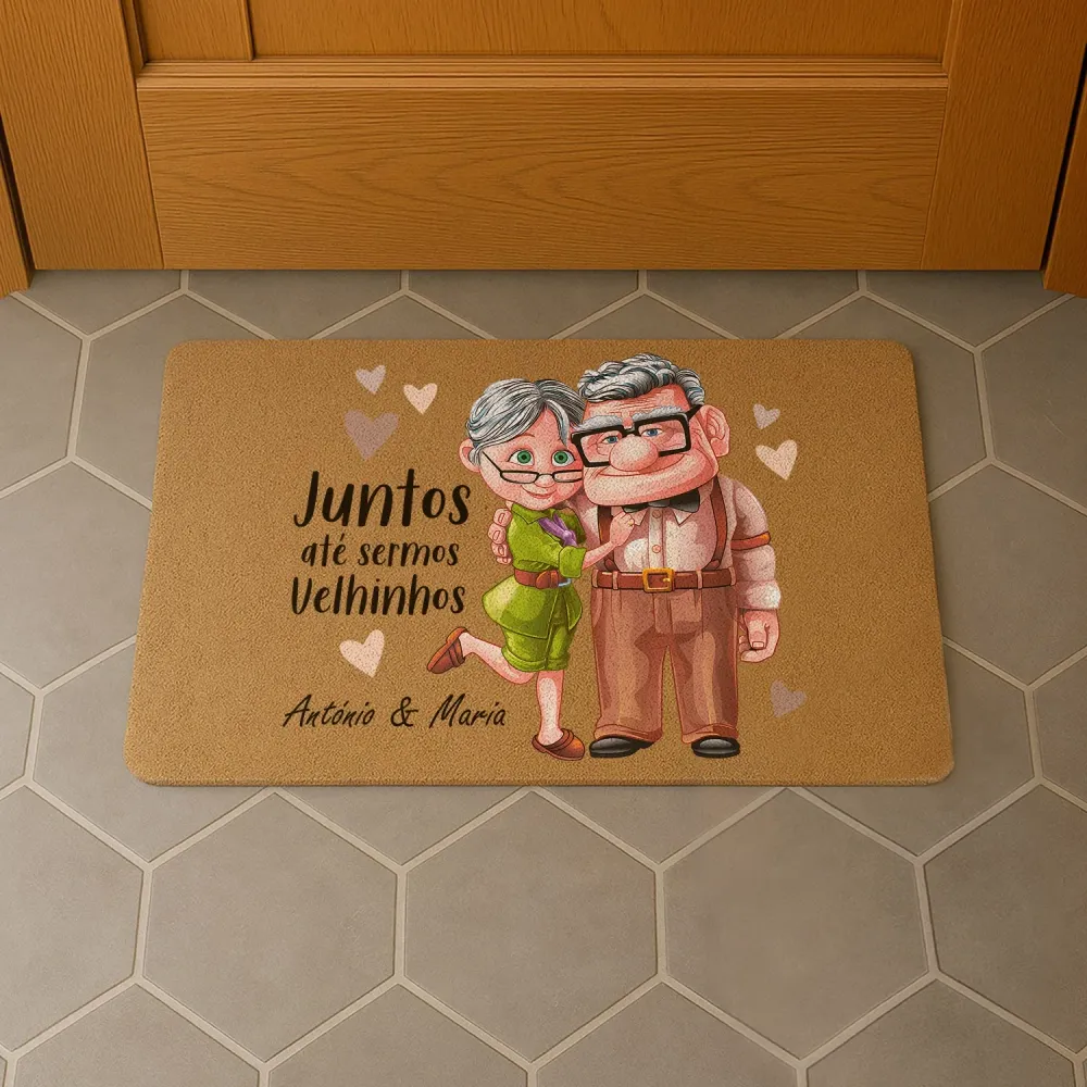 Tapete de entrada "Juntos até sermos velhinhos"