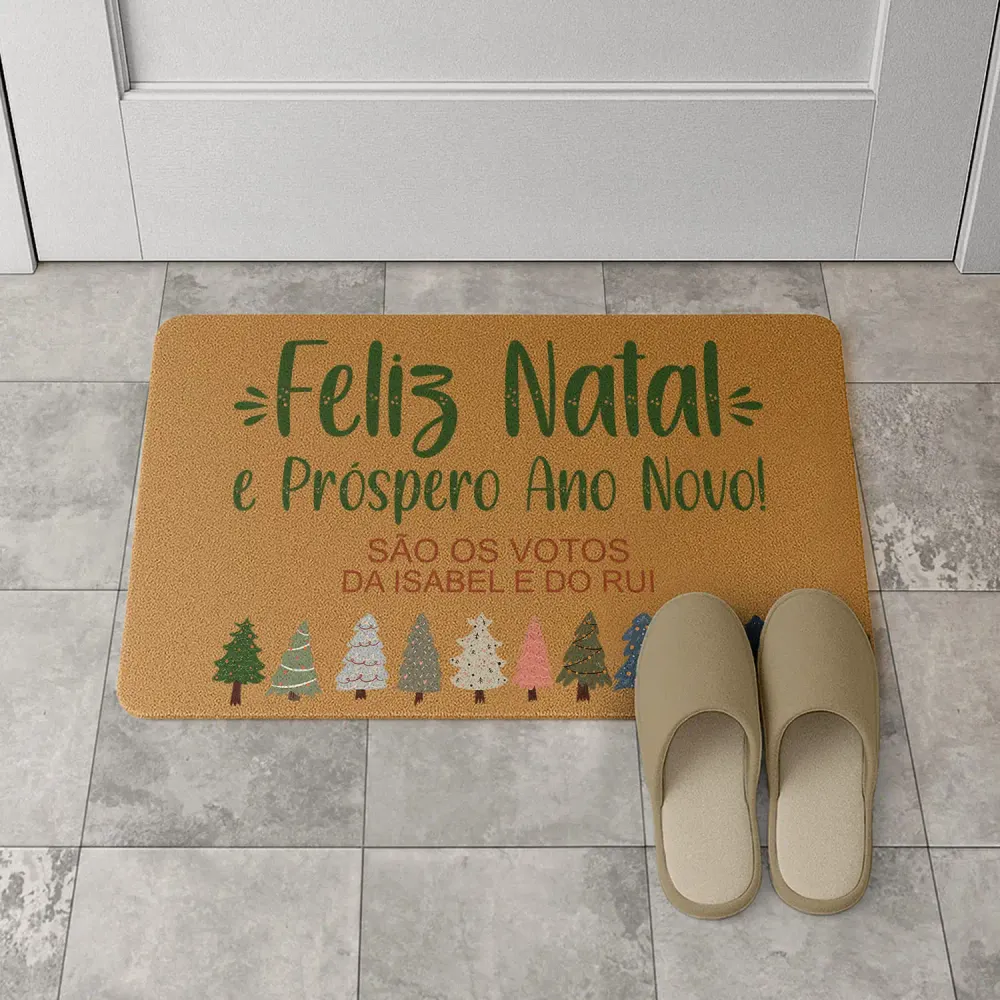 Tapete de entrada "Pinheiros de Natal"