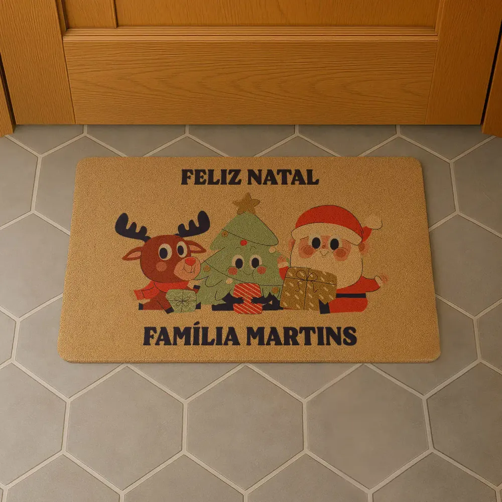 Tapete de entrada "Trio de Natal"