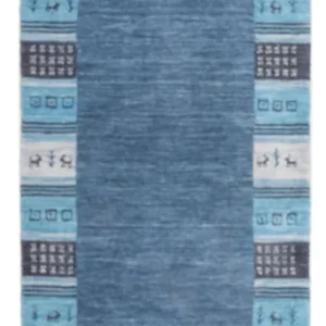 Tapete Gabbeh - Indus - 140 x 70 cm - azul