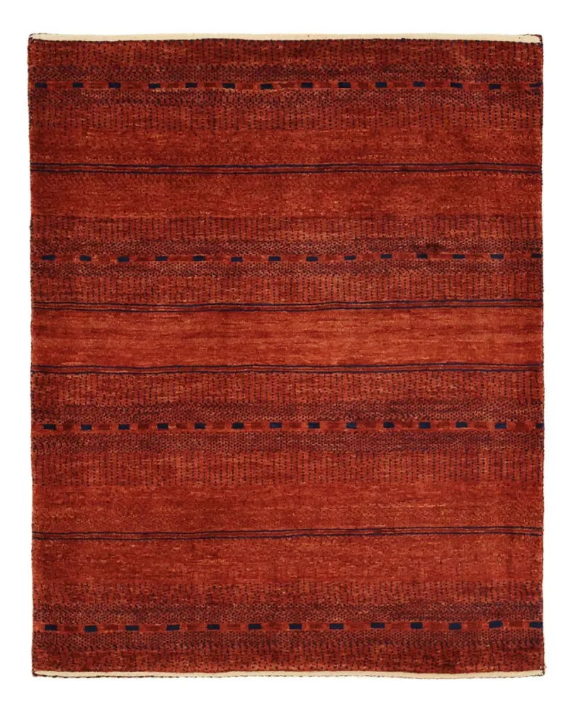 Tapete Gabbeh - Kashkuli Persa - 100 x 80 cm - vermelho escuro
