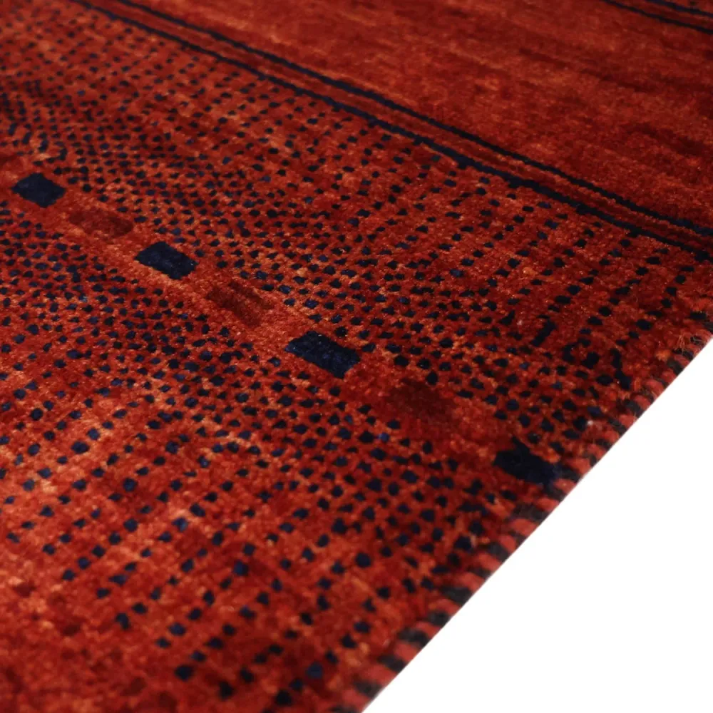 Tapete Gabbeh - Kashkuli Persa - 100 x 80 cm - vermelho escuro