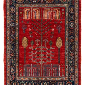Tapete Gabbeh - Kashkuli Persa - 120 x 85 cm - vermelho