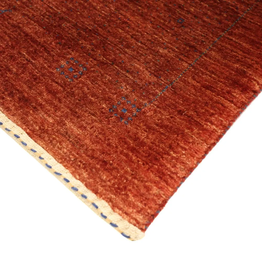 Tapete Gabbeh - Kashkuli Persa - 122 x 79 cm - vermelho escuro
