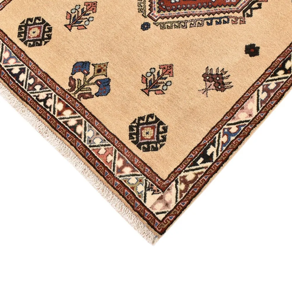 Tapete Gabbeh - Kashkuli Persa - 125 x 80 cm - bege claro