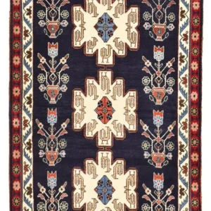 Tapete Gabbeh - Kashkuli Persa - 131 x 83 cm - multicolorido
