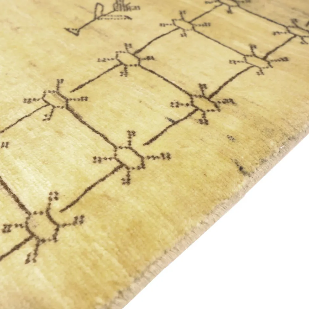 Tapete Gabbeh - Kashkuli Persa - 150 x 101 cm - bege