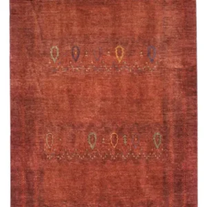 Tapete Gabbeh - Kashkuli Persa - 155 x 80 cm - vermelho escuro