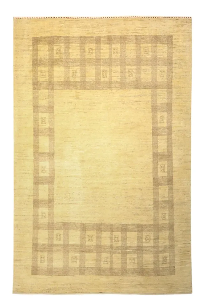 Tapete Gabbeh - Kashkuli Persa - 178 x 117 cm - bege claro