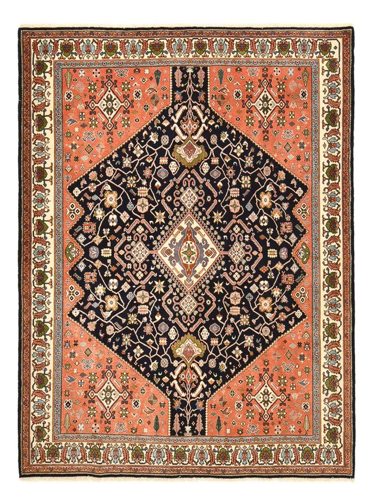 Tapete Gabbeh - Kashkuli Persa - 233 x 169 cm - azul escuro
