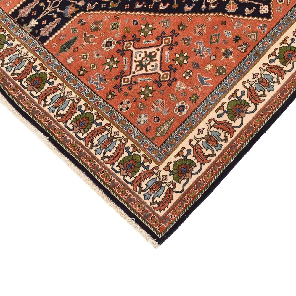 Tapete Gabbeh - Kashkuli Persa - 233 x 169 cm - azul escuro