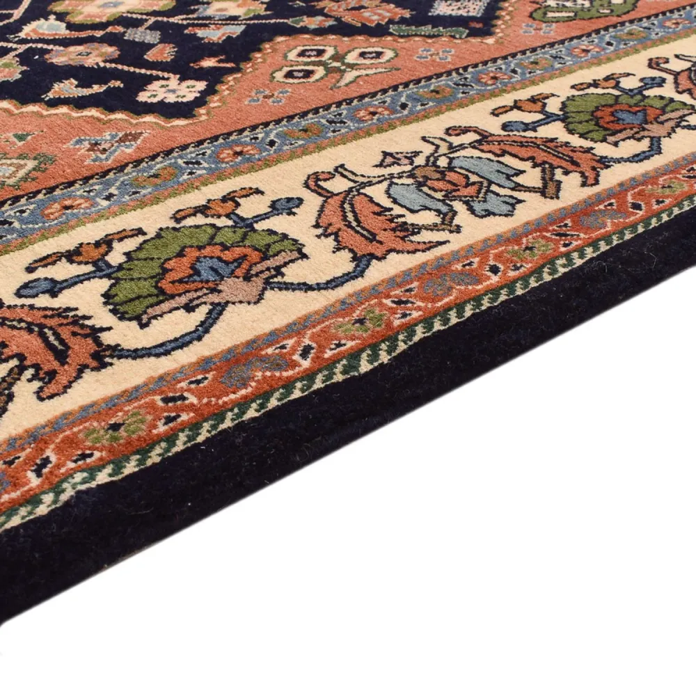 Tapete Gabbeh - Kashkuli Persa - 233 x 169 cm - azul escuro